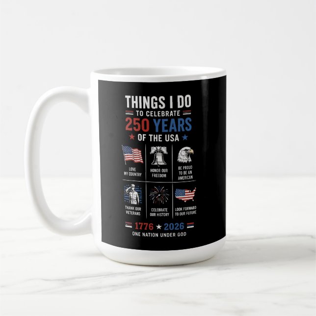 Saker jag firar 250 år USA 1776 Kaffemugg (Vänster)