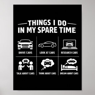 Saker jag gör på fritiden mekaniker garage bilSake Poster