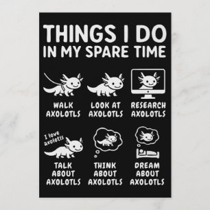 Saker jag gör på min fritid Axolotl Hobby Inbjudningar