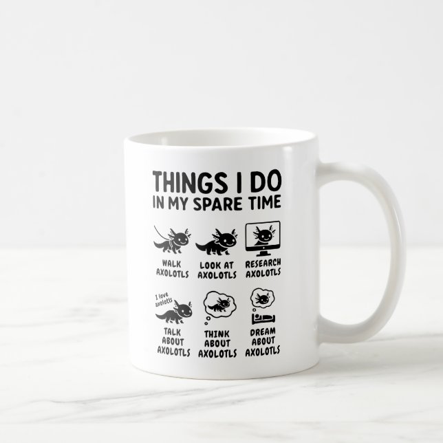 Saker jag gör på min fritid Axolotl Hobby Kaffemugg (Höger)