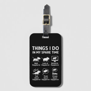 Saker jag gör på min fritid Capybara Roligt Bagagebricka
