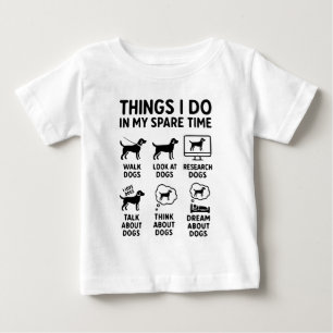 Saker jag gör på min fritid Hundar Roligt T Shirt