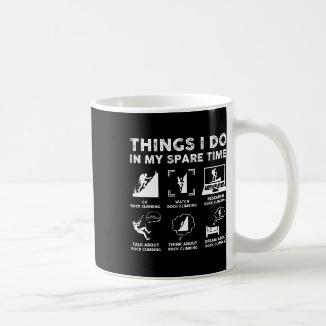 Saker jag gör på min fritid Klätterälskare  Kaffemugg (Höger)