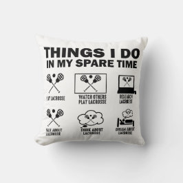 Saker jag gör på min fritid Lacrosse Kudde