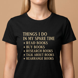 Saker jag gör på min fritid Läsning T Shirt