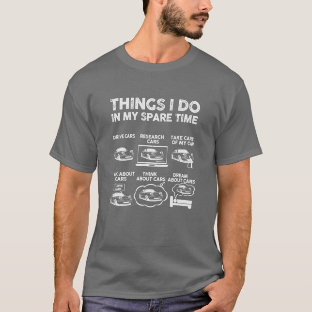 Saker jag gör på min fritid Miata MX5 T Shirt (Framsida)