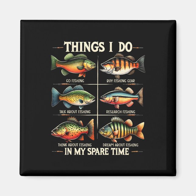 Saker jag gör på min fritid Rolig fiske Fiske Magnet (Framsidan)