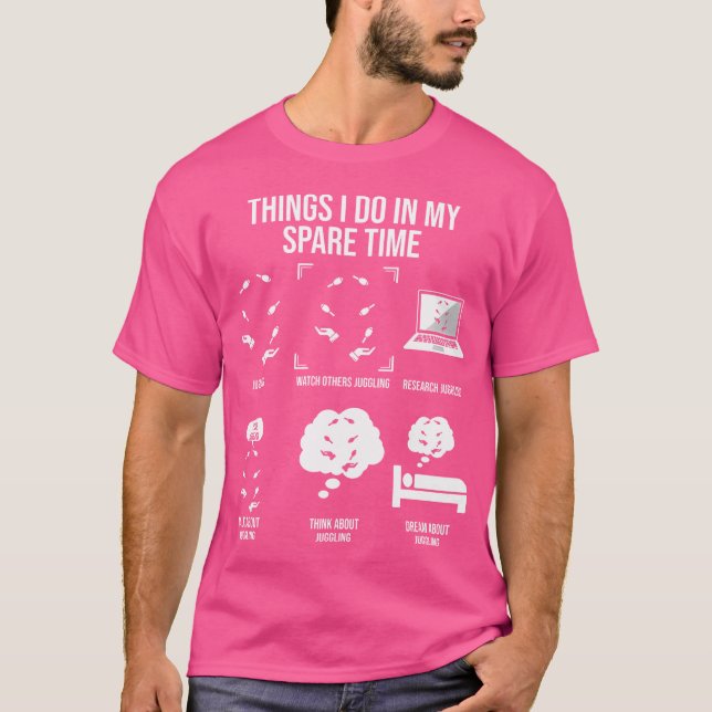 Saker jag gör på min fritid Rollig jonglering T Shirt (Framsida)