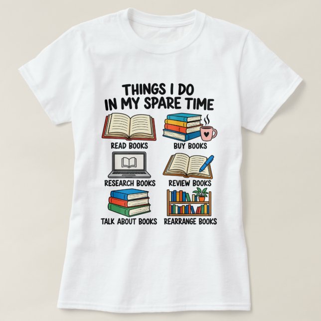 Saker jag gör på min fritid t shirt (Design framsida)