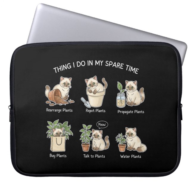 Saker jag gör på min fritid Trädgårdsskötsel Ragdo Laptop Fodral (Framsidan)