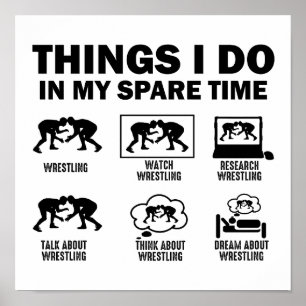 Saker jag gör på min fritid Wrestling Poster