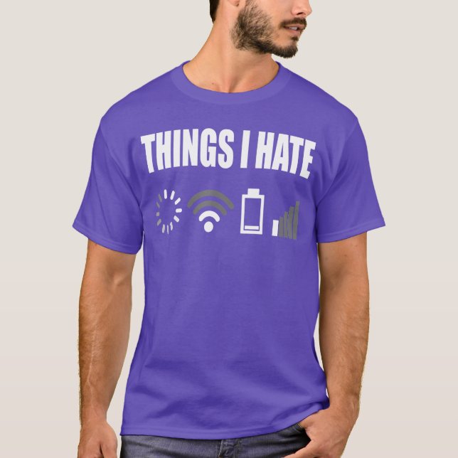 Saker jag hatar Programmerare Klänning Gamer Rolig T Shirt (Framsida)