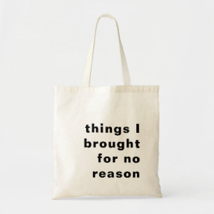 Saker jag inte behöver Rollig Minimalistisk Design Tygkasse
