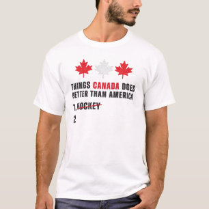 Saker Kanada gör bättre än Amerika 1 Ishockey 2 T Shirt