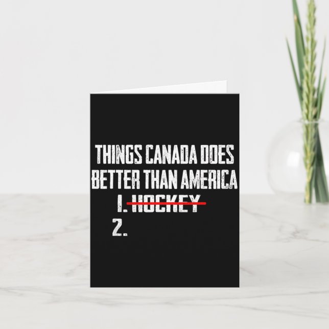 Saker Kanada gör bättre än Amerika 1 ishockey 2T Kort (Framsida)