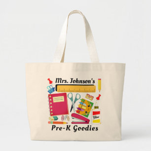 Saker Large Tote-bag för prek-K-lärarskolan Jumbo Tygkasse