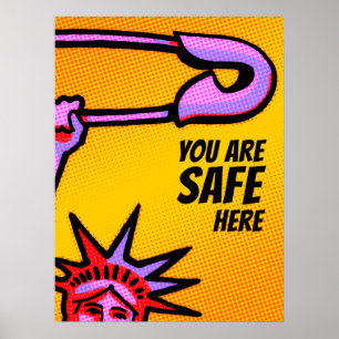 SÄKER Liberty-post1:Du är Säker här POSTER 18X24