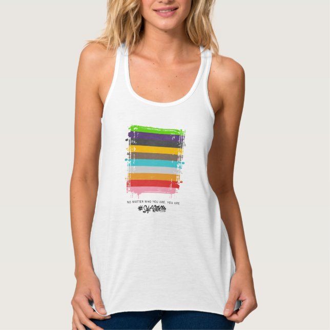 Säker med mig Flagga Women's Racerback Tank Linne Med Racerback (Framsida)