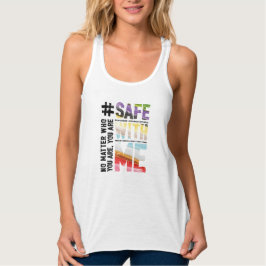 Säker med mig Watercolor Women's Racerback Tank Linne Med Racerback