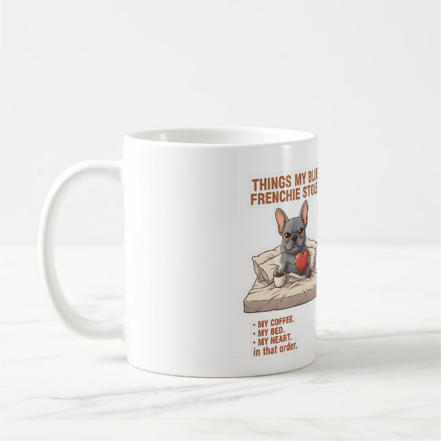 Saker Min Frenchie Stulit Roliga Franska Bulldog H Kaffemugg (Vänster)