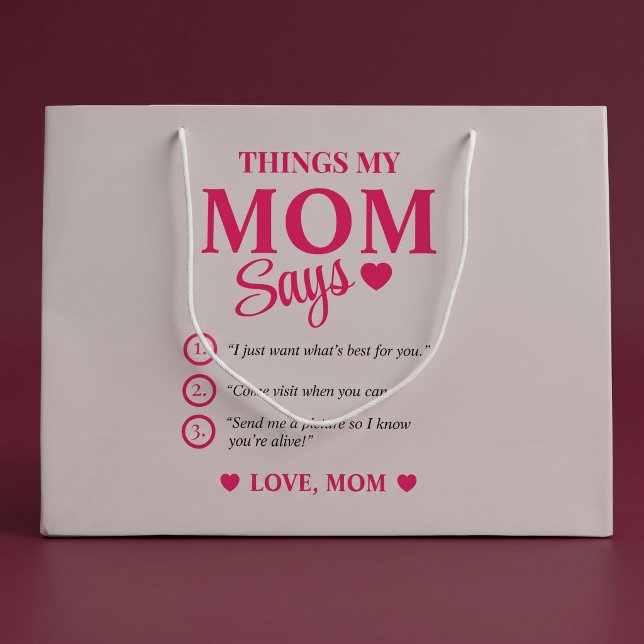 Saker Min Mamma Säger Anpassad Mors Gåva Minnessak (Skapare uppladdad)