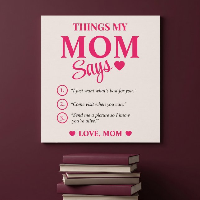 Saker min mamma säger Anpassad present till mor Pr Poster (Skapare uppladdad)
