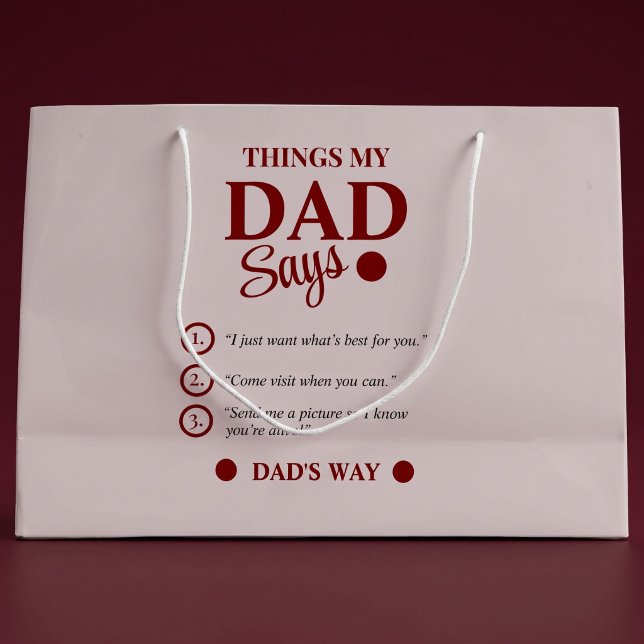 Saker min pappa säger anpassad faderspresent minne (Skapare uppladdad)