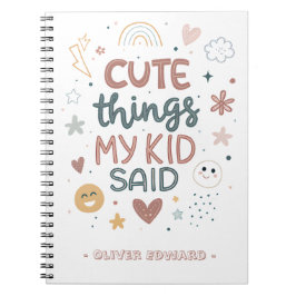 Saker min unge sa Rolig typografi Anteckningsbok