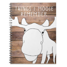 Saker minns jag älgen den spiral anteckningsboken