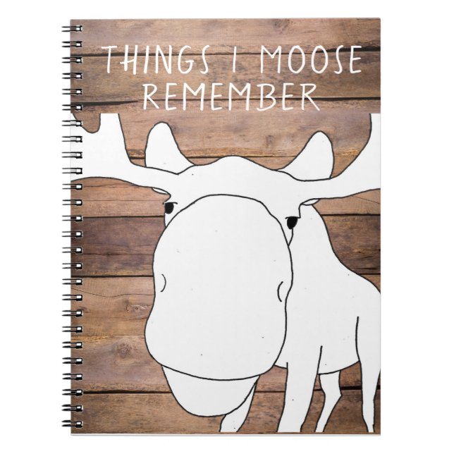 Saker minns jag älgen den spiral anteckningsboken anteckningsbok (Framsidan)