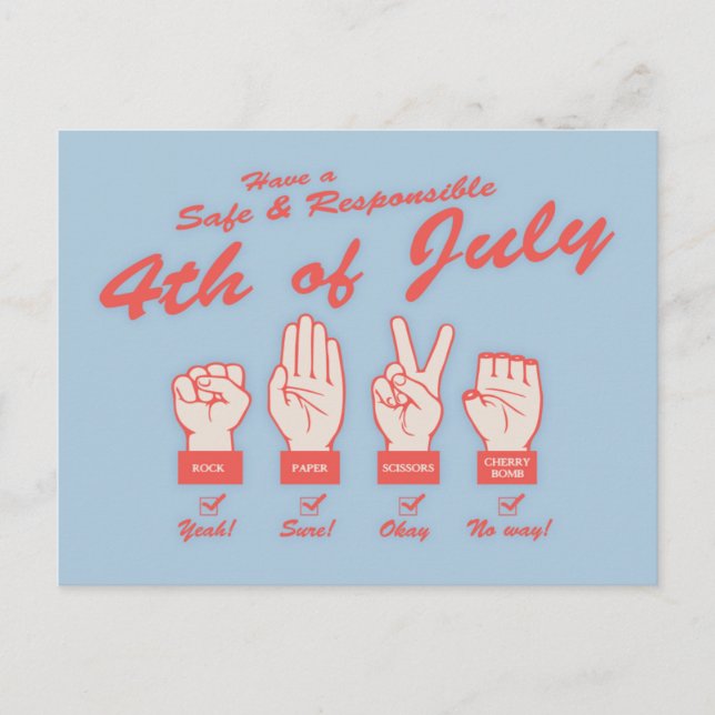 Säker och ansvarsfull 4:e vykort (Framsida)