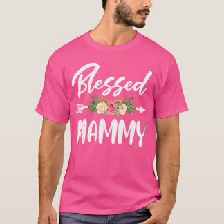 Säker på att kallas Mammy Floral Arrow Design Moti T Shirt