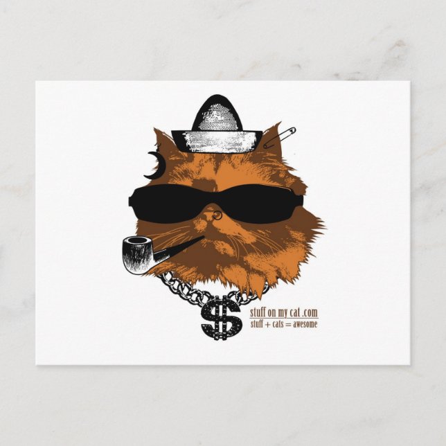 Saker på min katt - 2 klick vykort (Framsida)