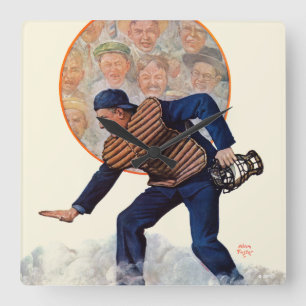 Säker på Plattan Fyrkantig Klocka