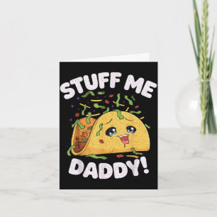 Saker pappa rolig busig taco kawaii cinco de kort