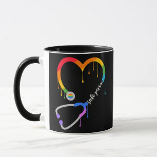 Säker person Heart Stethoscope Nurse CNA Doktor Mugg