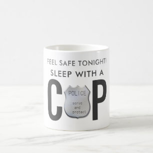 säker, rolig polispolis humor kaffemugg