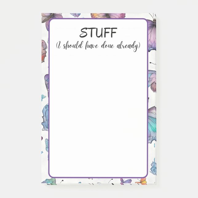 Saker skulle jag redan ha gjort post-it block (Framsida)