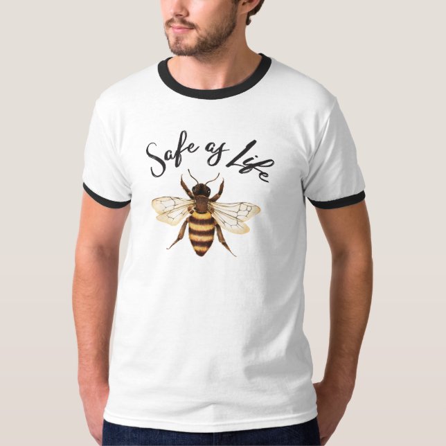 Säker som Livet Stor Ringklocka T Shirt (Framsida)