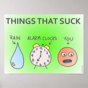 "Saker som suger" affischen Poster