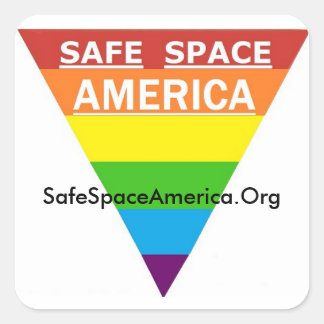 Säker Space America Sticker Fyrkantigt Klistermärke