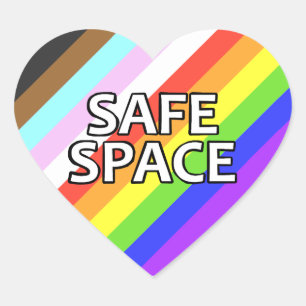 Säker Space Heart Sticker Lakan Hjärtformat Klistermärke