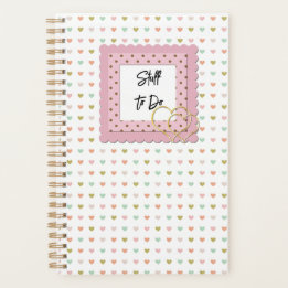 Saker till Pastel Hearts Cute Modern Planner