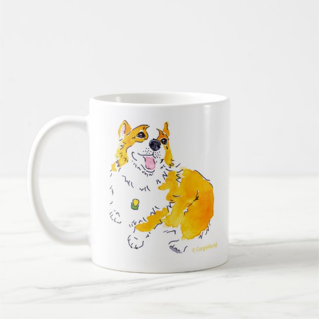 Saker tittar upp! Corgimugg Kaffemugg (Vänster)