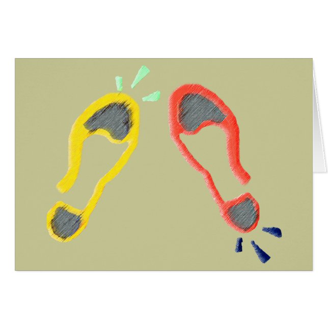 Saker tittar upp hälsningskort (Framsidan Horizontal)