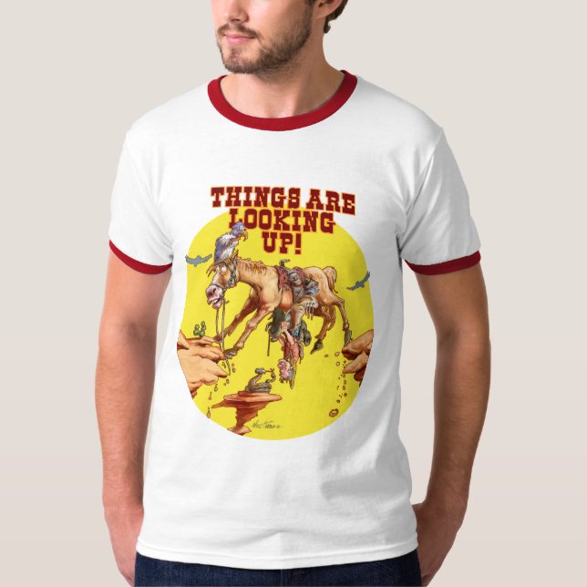 Saker tittar upp! t-shirt (Framsida)