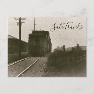 Säker Travels Vintage Tåg Travel Railway Image Vykort