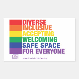 Säker utrymmesstämpel rektangulärt klistermärke