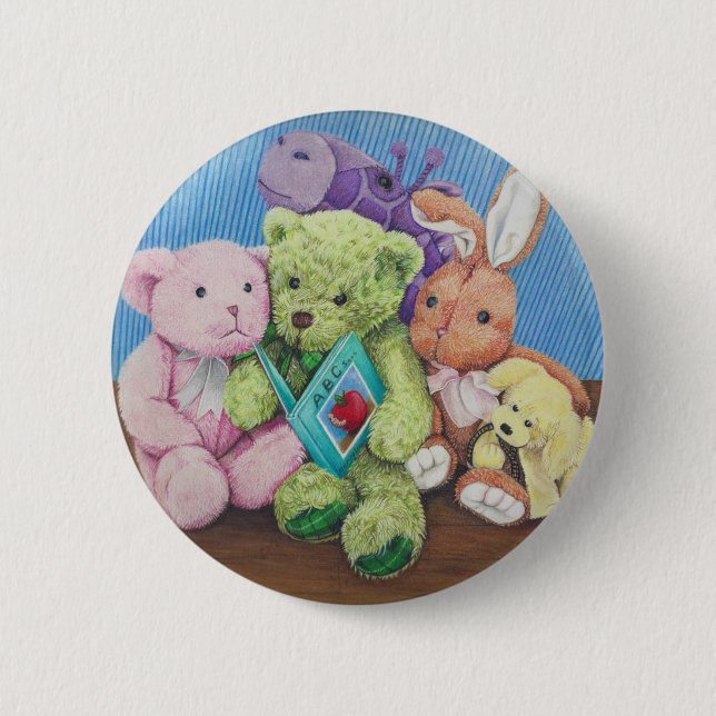 Sakerdjur cirklar det Time konsttrycket Knapp (Framsida)