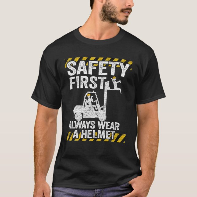 Säkerhet först och främst Bära alltid din hjälm, u T Shirt (Framsida)